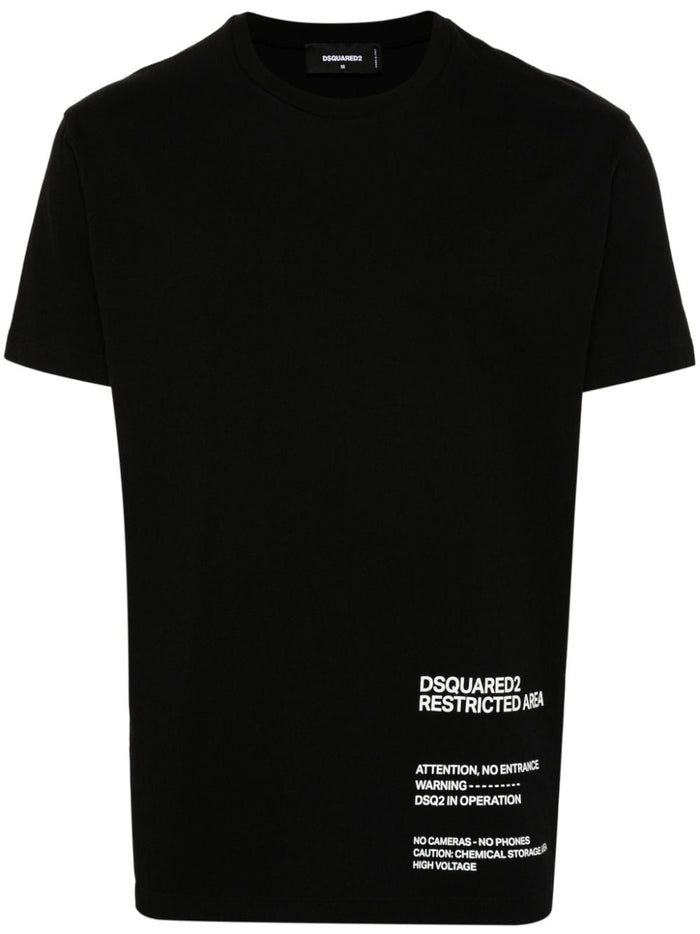 Dsquared2 T-shirt Nero Uomo Restricted Area 5