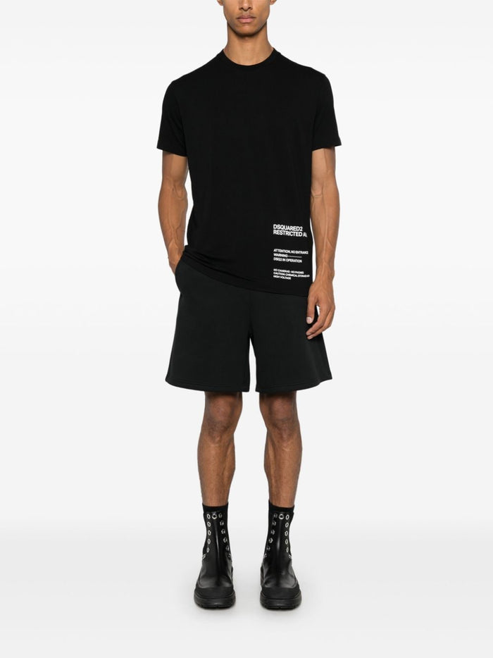 Dsquared2 T-shirt Nero Uomo Restricted Area 1