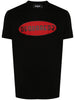 Dsquared2 T-shirt Nero Uomo Stampa Logo Rosso 5