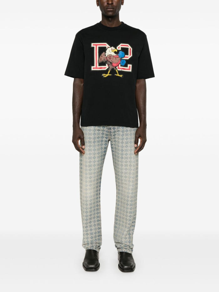 Dsquared2 T-shirt Nero Uomo Logo Aquila 1