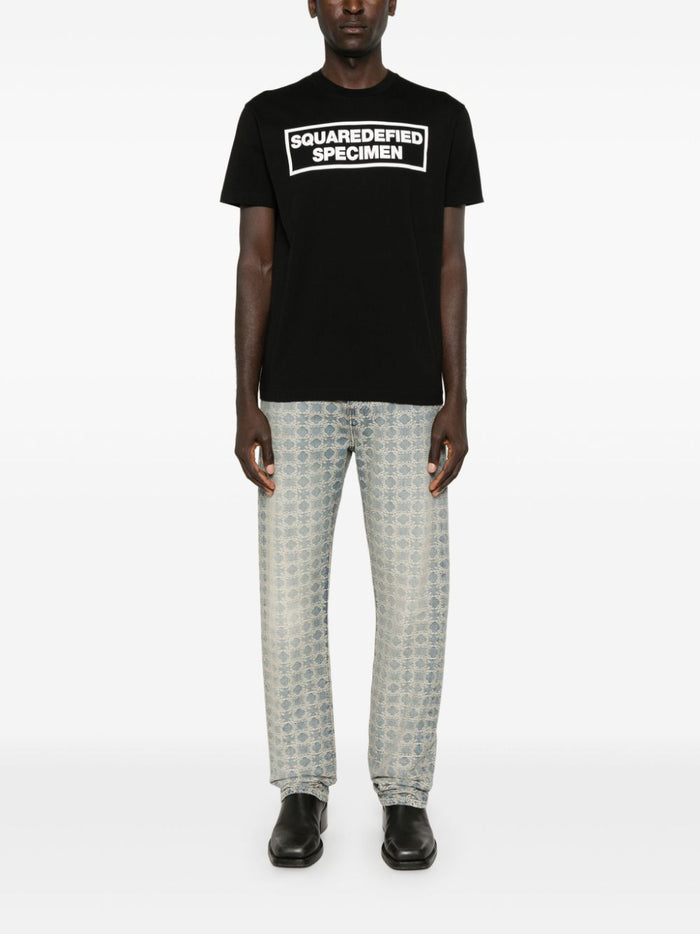 Dsquared2 T-shirt Nero Uomo Stampa Grafica 1