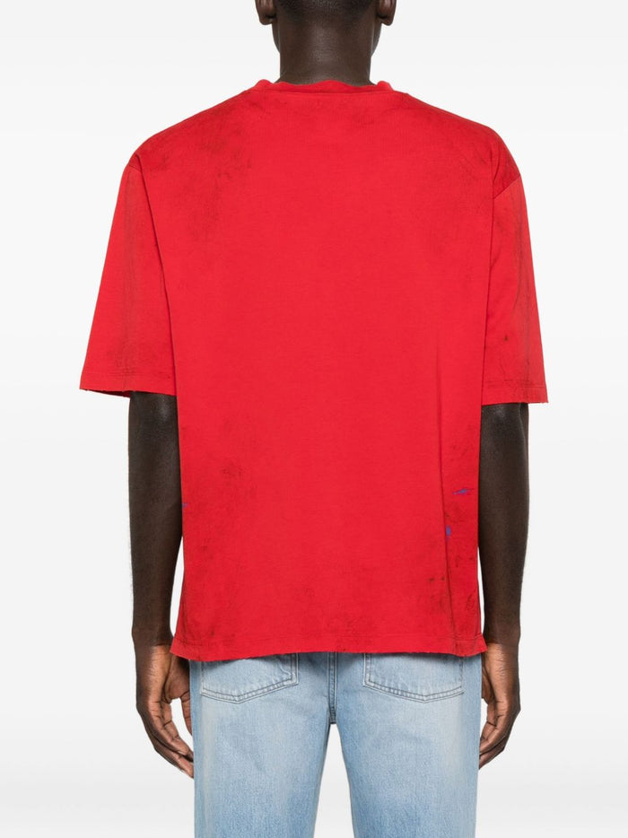 Dsquared2 T-shirt Rosso Uomo Logo Effetto Vissuto 2