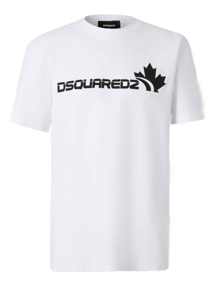 Dsquared2 T-shirt Bianco Uomo Stampa Logo 1