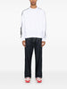 Dsquared2 Felpa Bianco Uomo Stampa Logo Manica 1