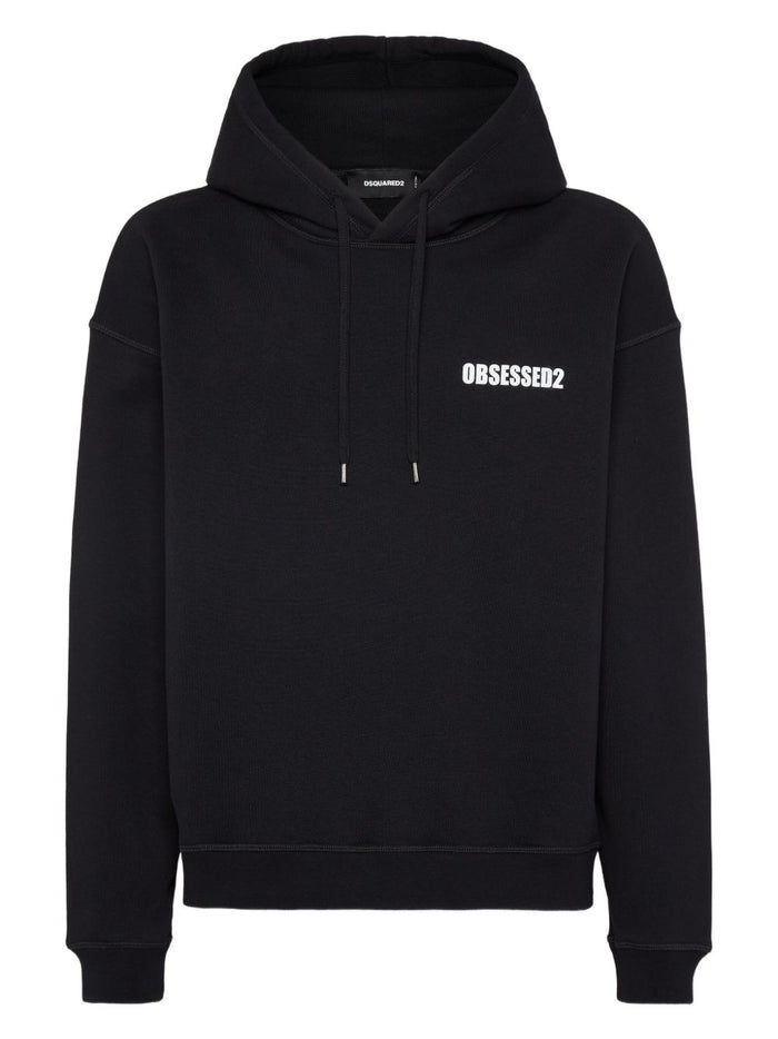 Dsquared2 Felpa Nero Uomo Obsessed2 1