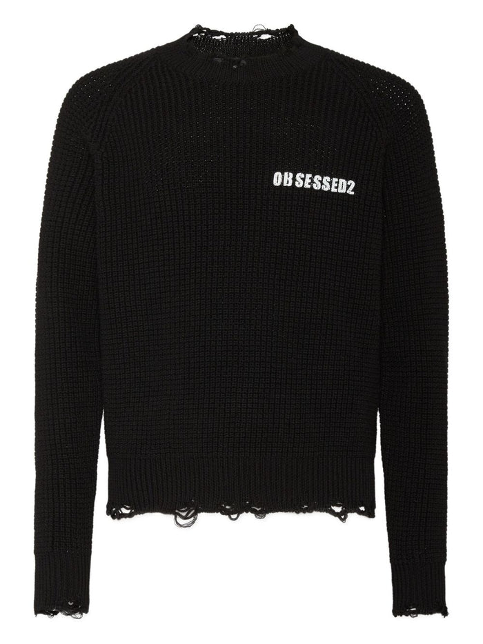 Dsquared2 Maglia Nero Uomo Effetto Vissuto 1