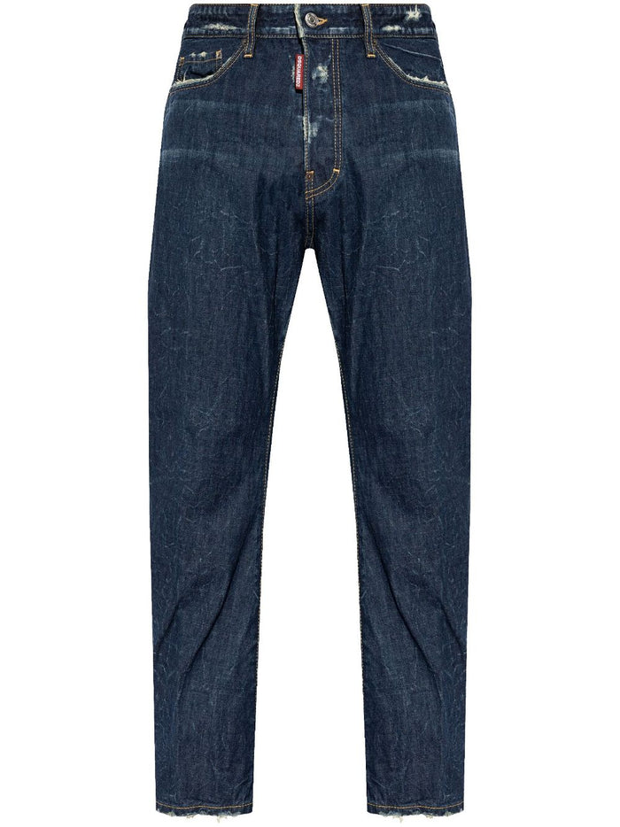 Dsquared2 Jeans Blu Uomo Effetto Leggermente Consumato 5