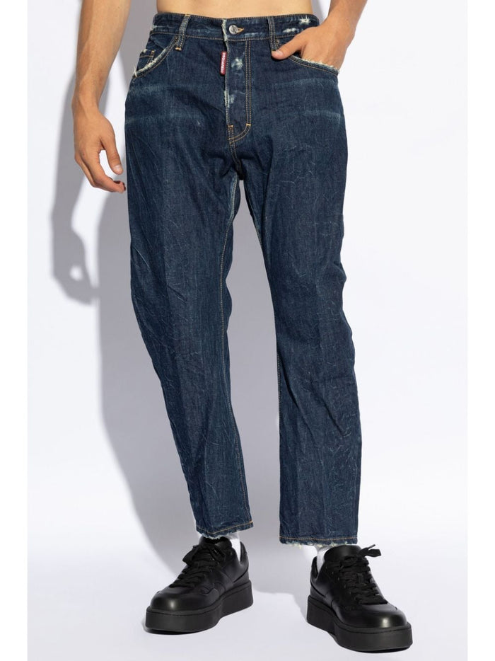 Dsquared2 Jeans Blu Uomo Effetto Leggermente Consumato 2