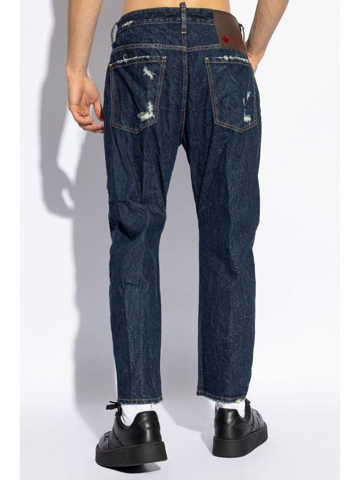 Dsquared2 Jeans Blu Uomo Effetto Leggermente Consumato 3