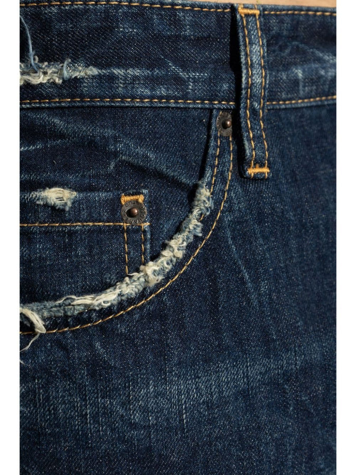 Dsquared2 Jeans Blu Uomo Effetto Leggermente Consumato 4