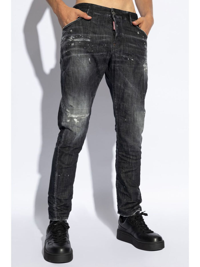 Dsquared2 Jeans Nero Uomo Effetto Vissuto 2