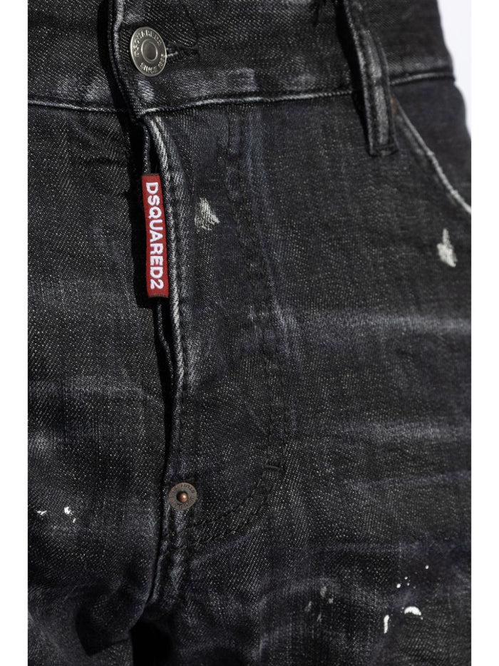 Dsquared2 Jeans Nero Uomo Effetto Vissuto 4