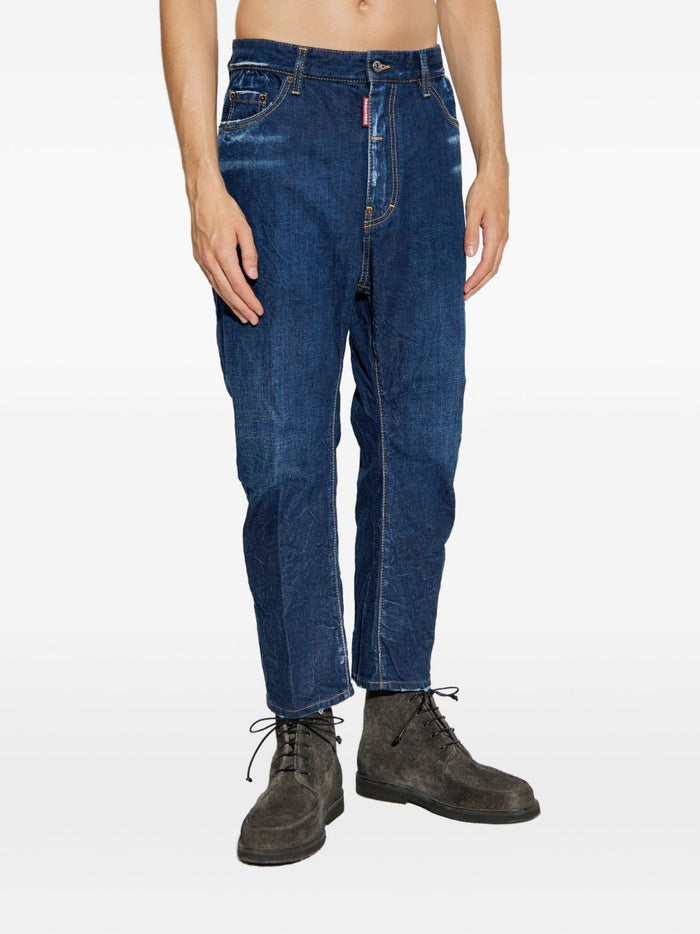 Dsquared2 Jeans Blu Uomo con Sbaffature 1