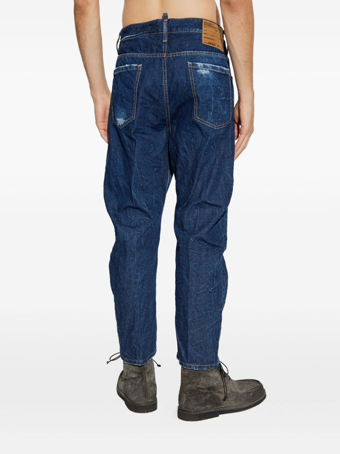 Dsquared2 Jeans Blu Uomo con Sbaffature 3