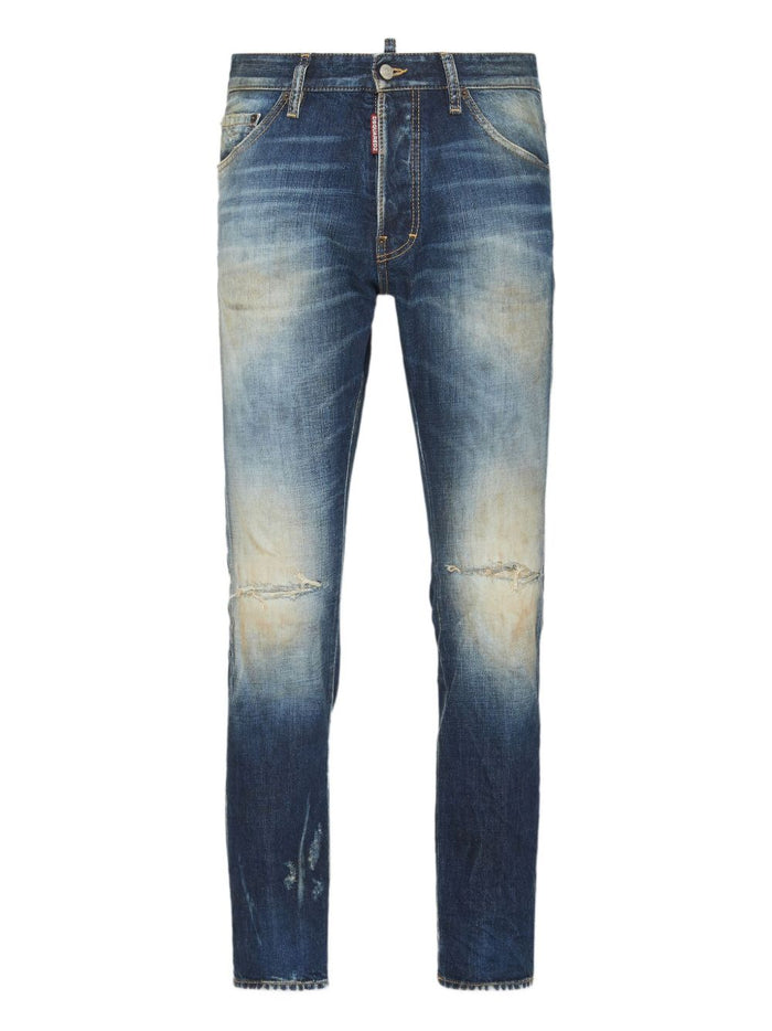 Dsquared2 Jeans Blu Uomo Ricamo Posteriore 1