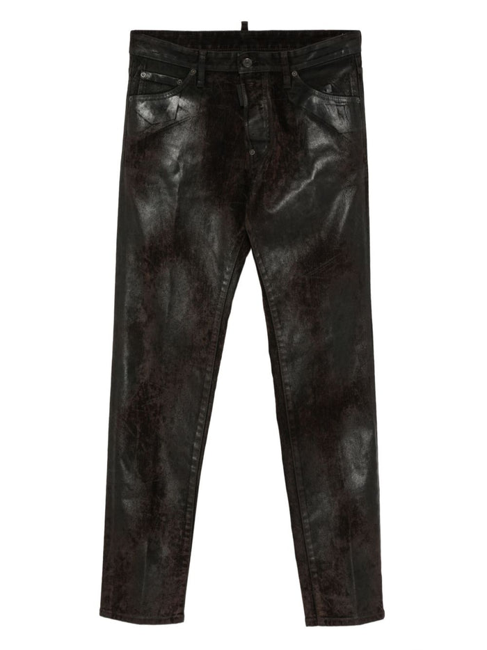 Dsquared2 Jeans Marrone Uomo Metallizzato 5