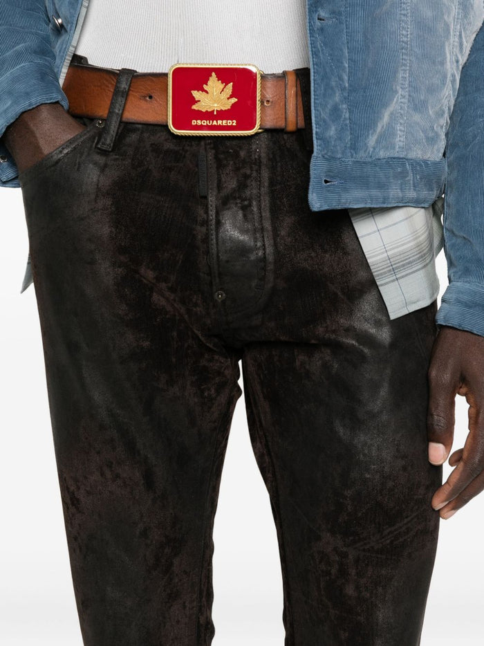 Dsquared2 Jeans Marrone Uomo Metallizzato 4