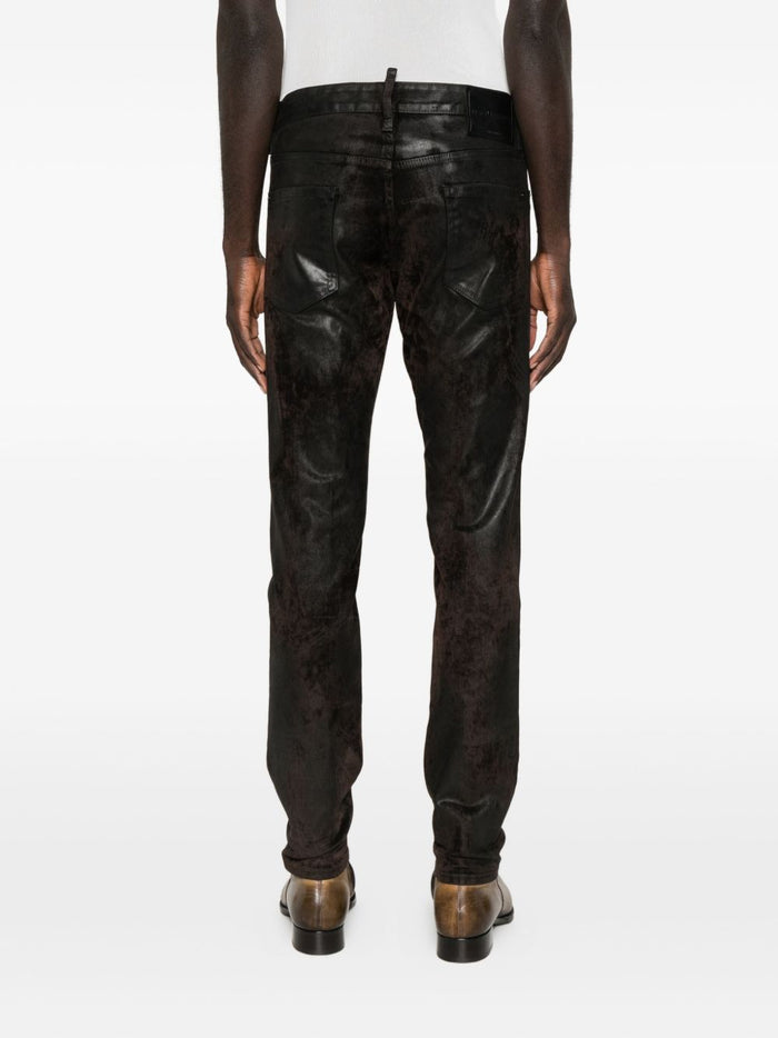 Dsquared2 Jeans Marrone Uomo Metallizzato 3