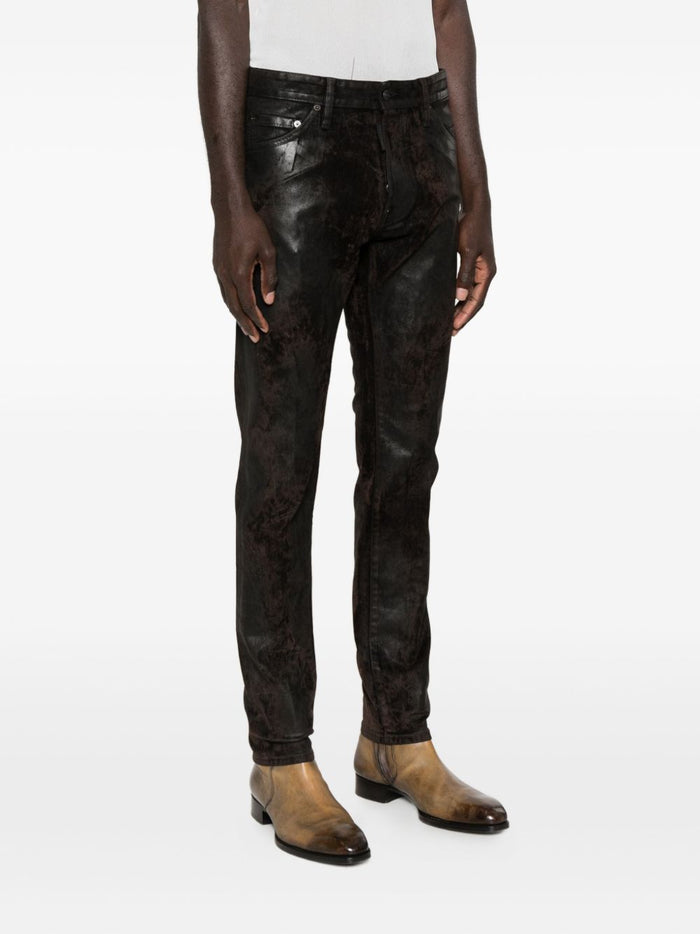 Dsquared2 Jeans Marrone Uomo Metallizzato 1