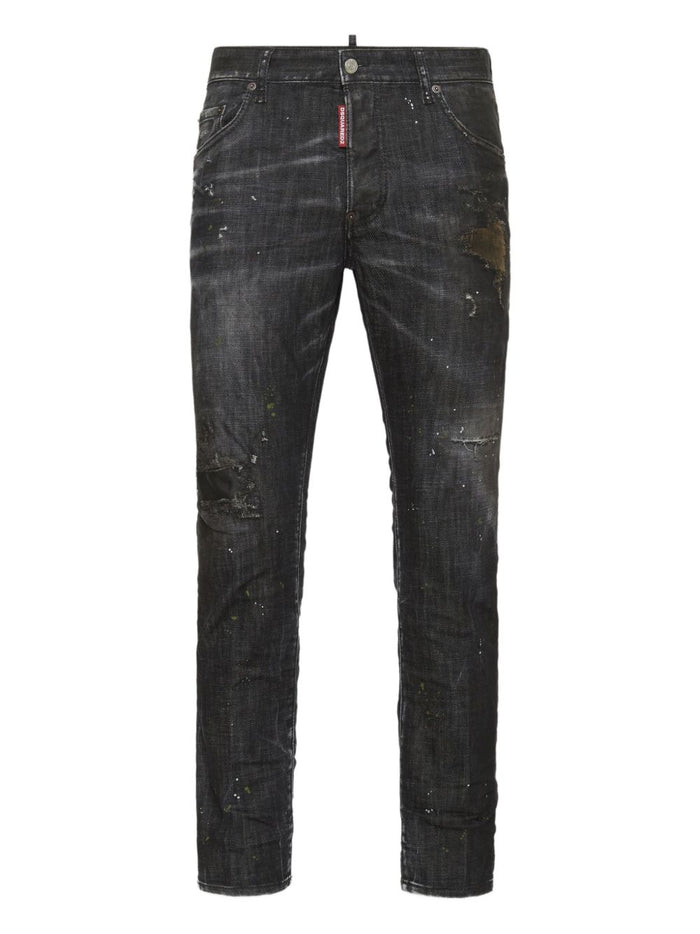 Dsquared2 Jeans Nero Uomo Skater Nirvana Wash 1