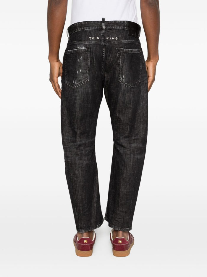 Dsquared2 Jeans Strappato Uomo Nero 3