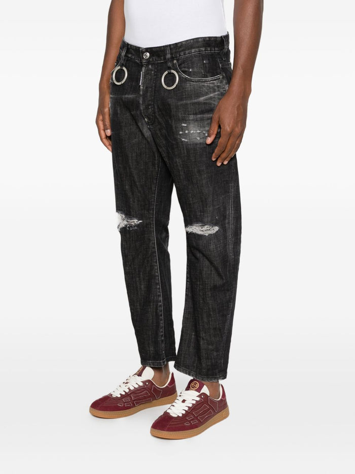 Dsquared2 Jeans Strappato Uomo Nero 1