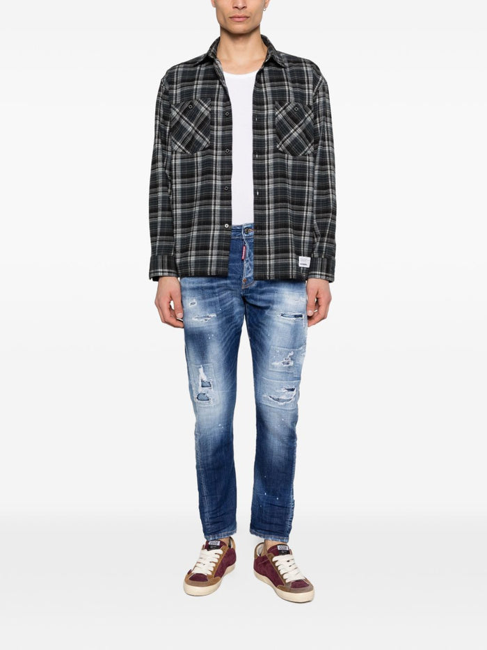 Dsquared2 Jeans Blu Uomo Effetto Vissuto 2