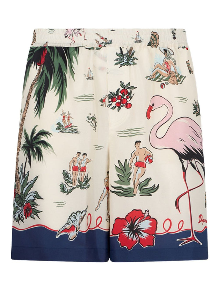 Dsquared2 Short Fenicottero Uomo Multicolore 1