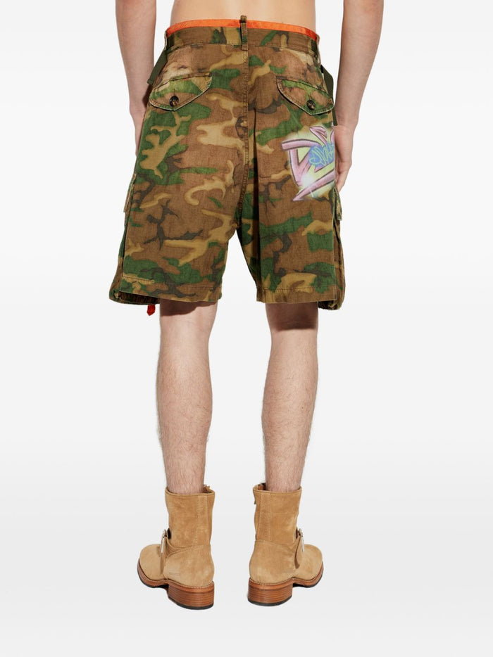 Dsquared2 Short Camouflage Uomo Verde 3
