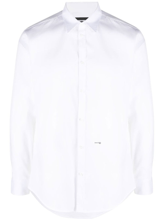 Dsquared2 Camicia Bianco Uomo Placca Logo 5