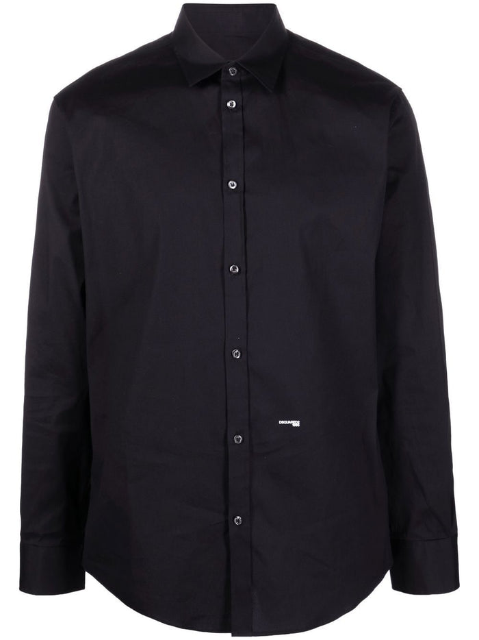 Dsquared2 Camicia Nero Uomo Placca Logo 5
