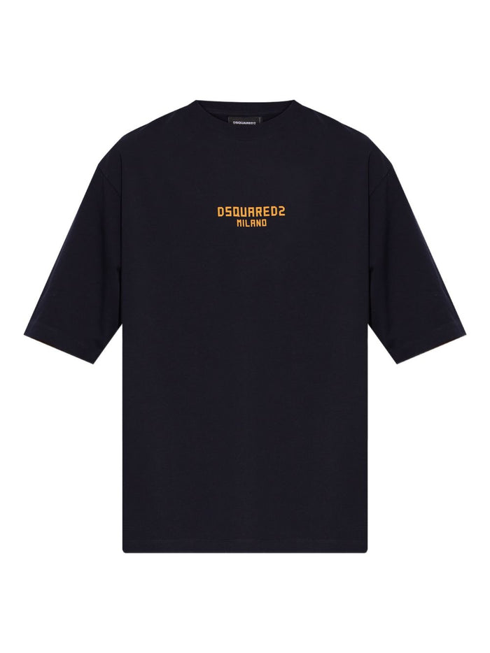 Dsquared2 T-shirt Blu Uomo Logo Milano 5