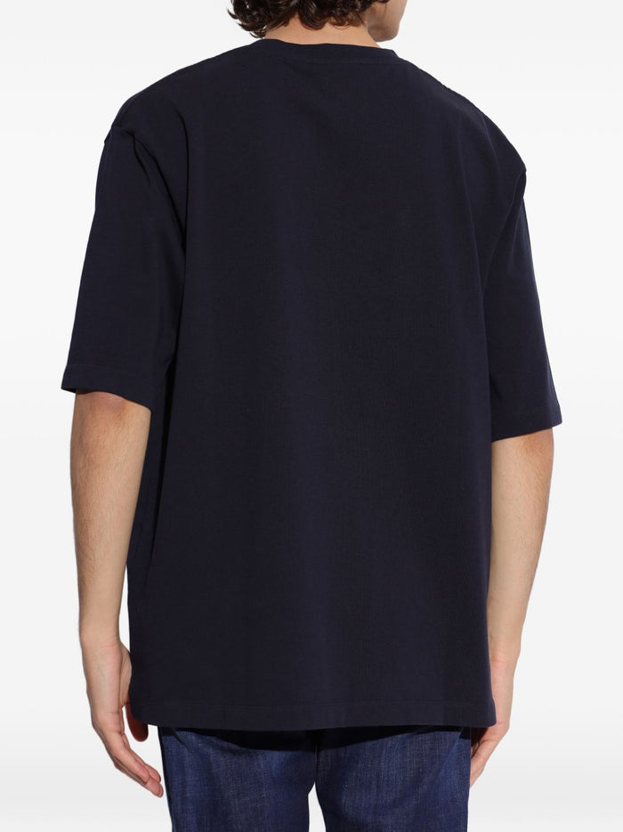 Dsquared2 T-shirt Blu Uomo Logo Milano 3