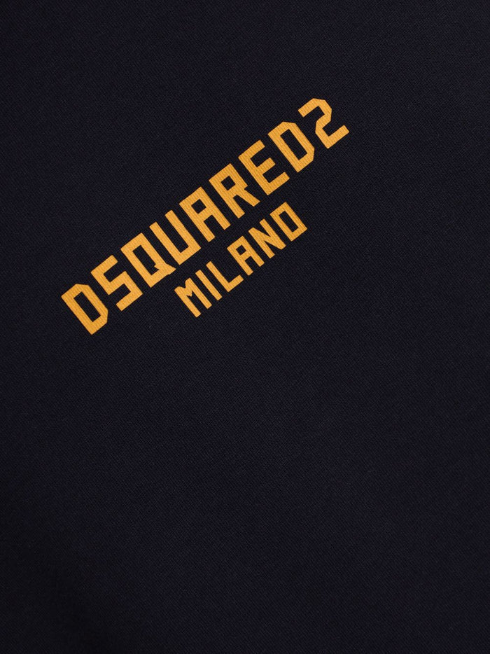 Dsquared2 T-shirt Blu Uomo Logo Milano 4