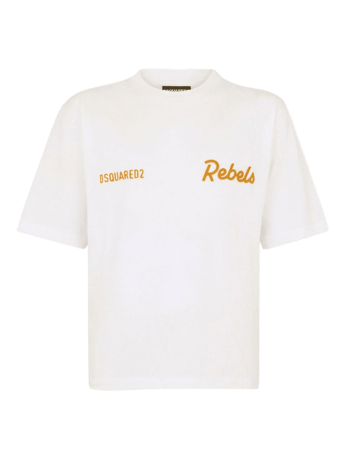 Dsquared2 T-shirt Bianco Uomo Rebels 1