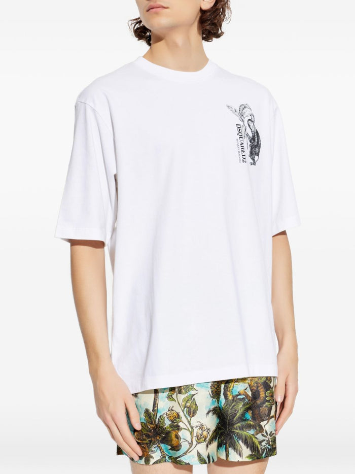 Dsquared2 Men's White Monkey Business T-shirt 1