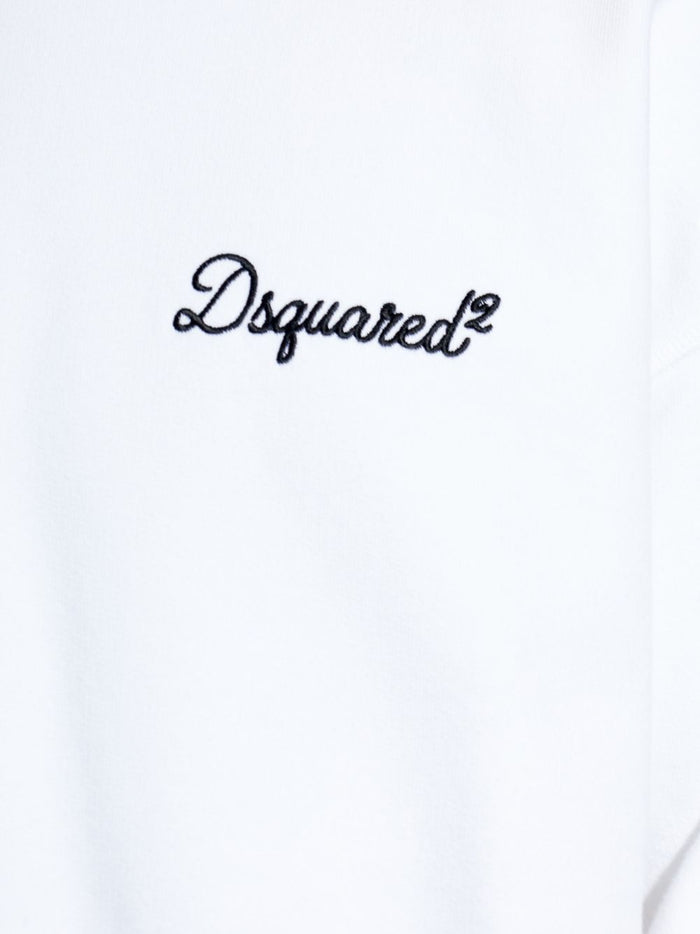 Dsquared2 Felpa Bianco Uomo Logo 4