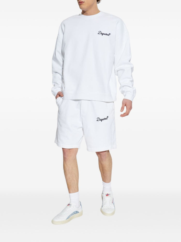 Dsquared2 Felpa Bianco Uomo Logo 2