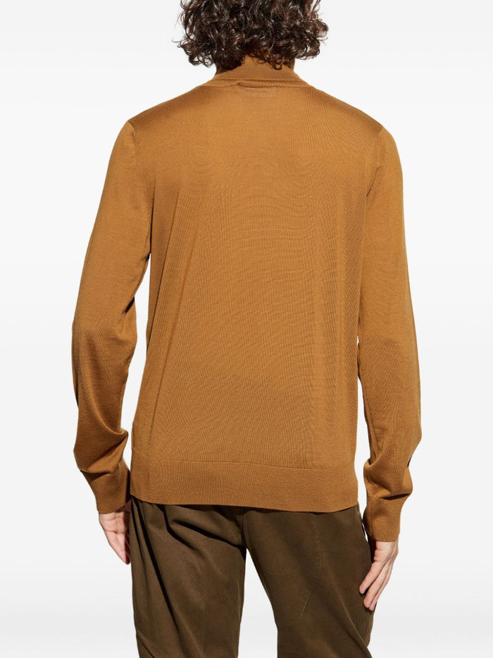 Dsquared2 Maglia Marrone Uomo Dolcevita con Logo 3