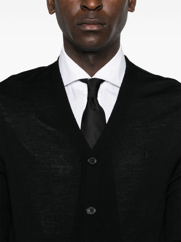 Dsquared2 Cardigan Nero Uomo con Bottoni 4