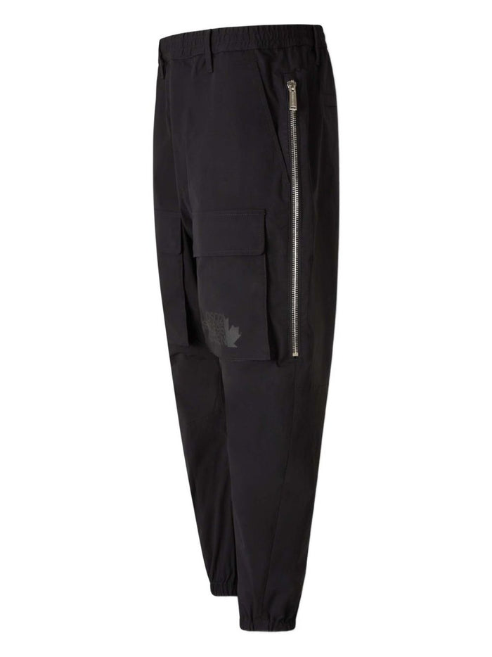 Dsquared2 Pantaloni Nero Uomo Stampa Logo 3