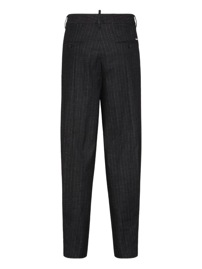 Dsquared2 Pantalone Nero Uomo Gessato 2