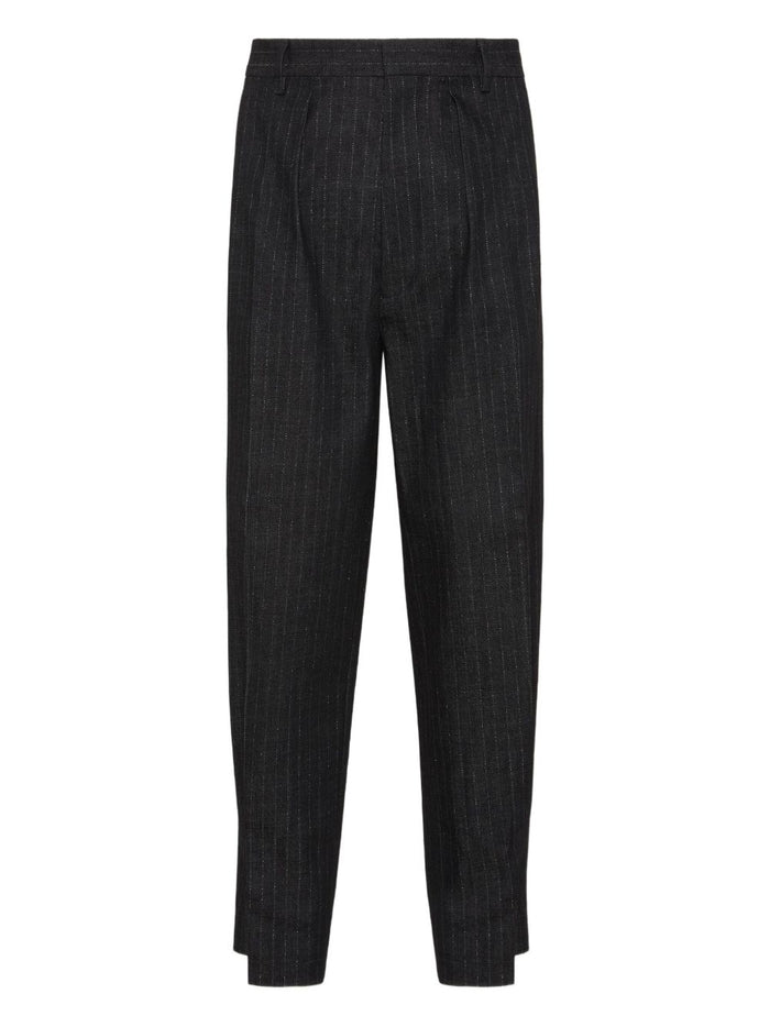 Dsquared2 Pantalone Nero Uomo Gessato 1