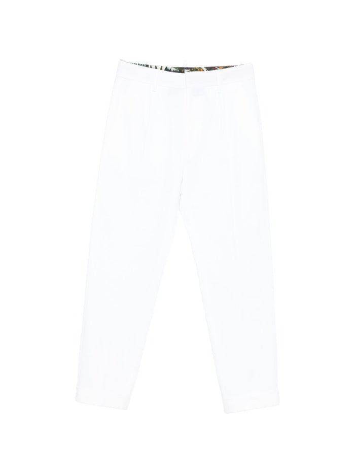 Dsquared2 Pantalone Bianco Uomo Piega Frontale 5