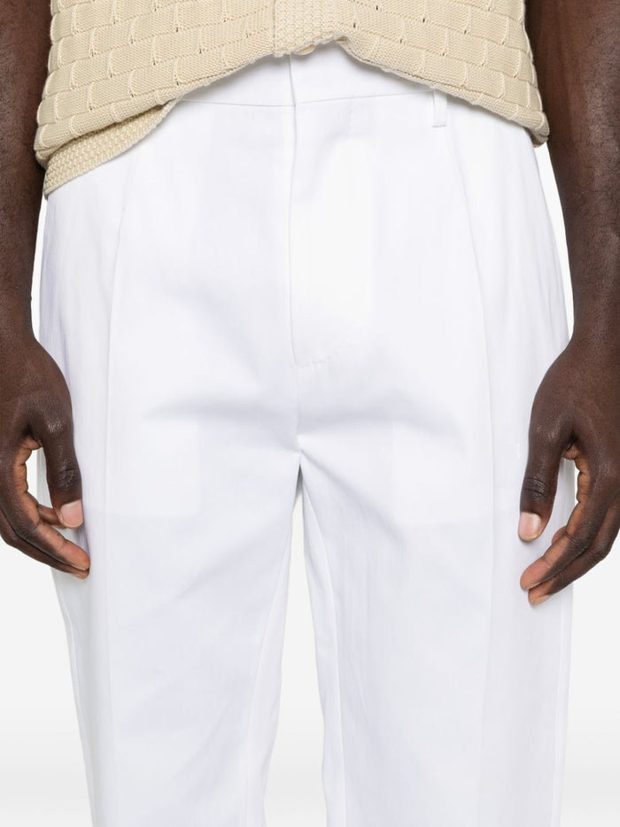 Dsquared2 Pantalone Bianco Uomo Piega Frontale 4