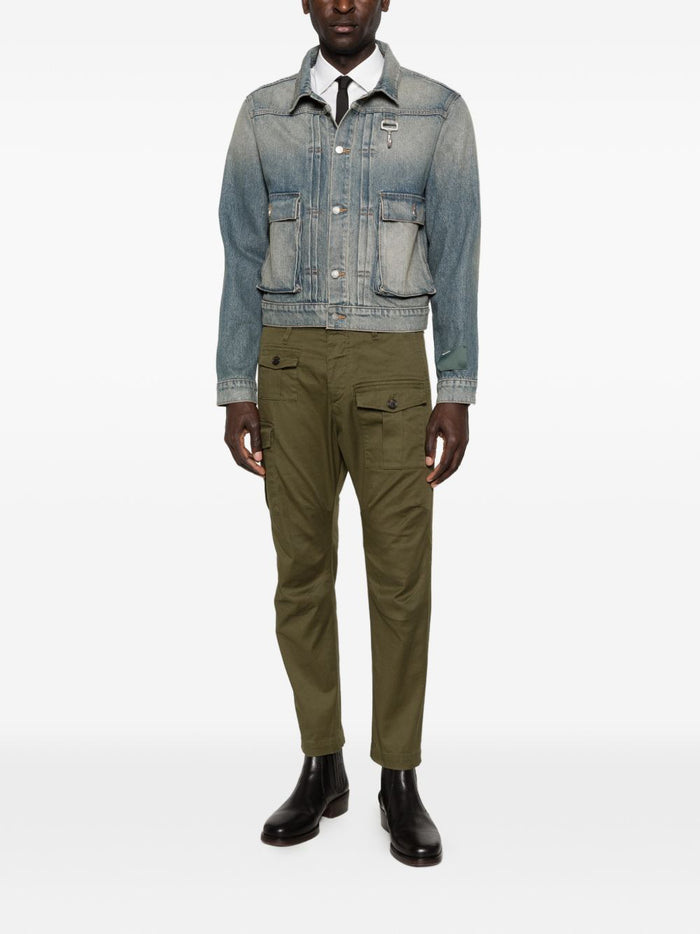 Dsquared2 Pantalone Verde Uomo Cargo 2