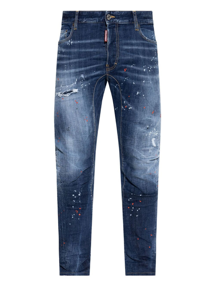 Dsquared2 Jeans Blu Uomo Effetto Vissuto 5