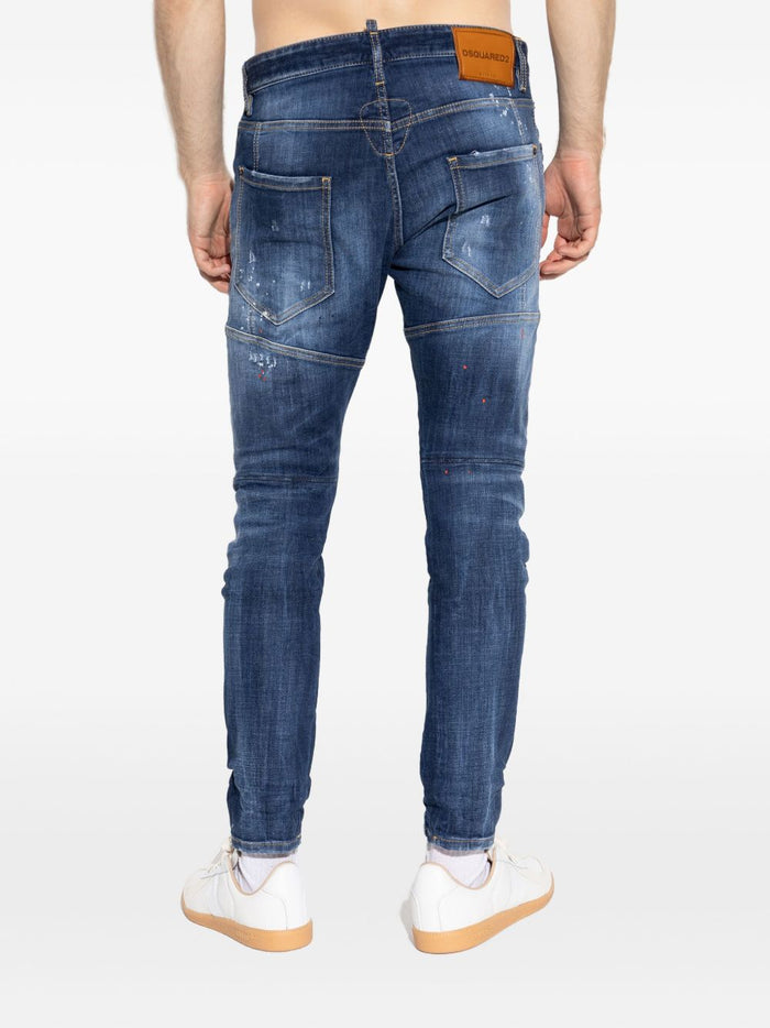 Dsquared2 Jeans Blu Uomo Effetto Vissuto 3