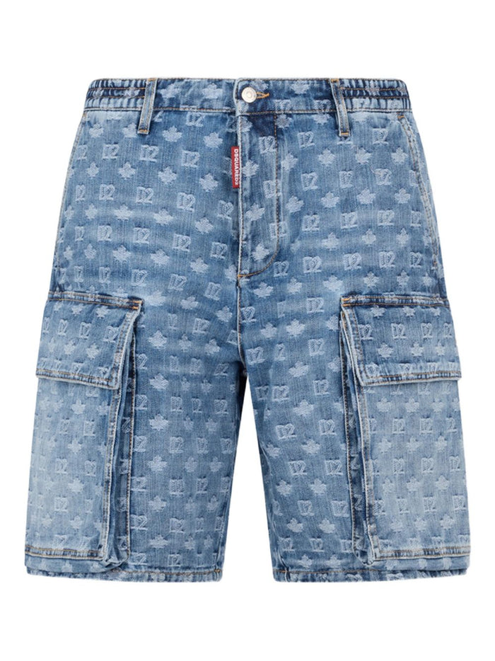 Dsquared2 Short Blu Uomo Multi Logo 1