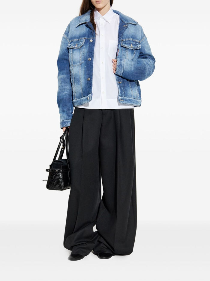 Dsquared2 Damen-Hemd in Weiß mit Signature-Logo-Stickerei 2